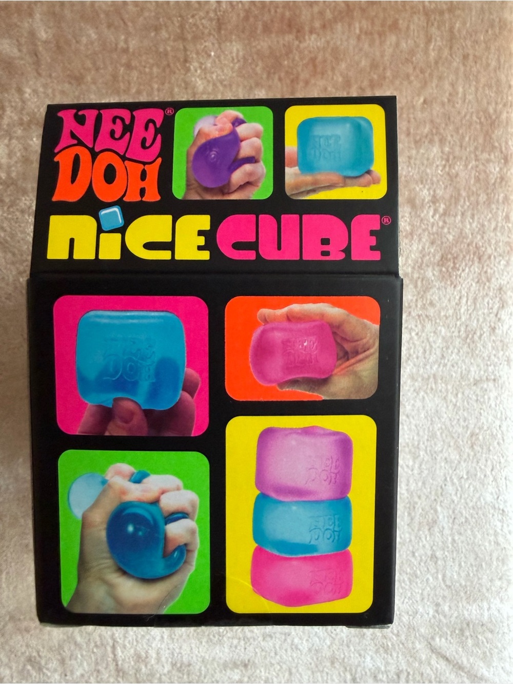 LOT of 3 NIB Nee Doh Purple, Pink, Blue Nice Cube Squish - Picture 6 of 6
